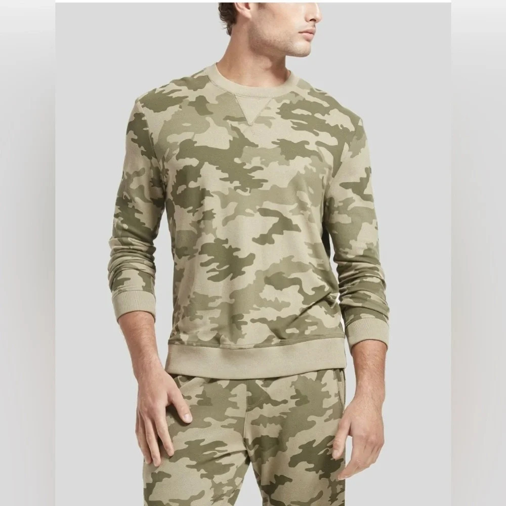 ATM Anthony Thomas Melillo Men's Pique Camo Sweatshirt XL